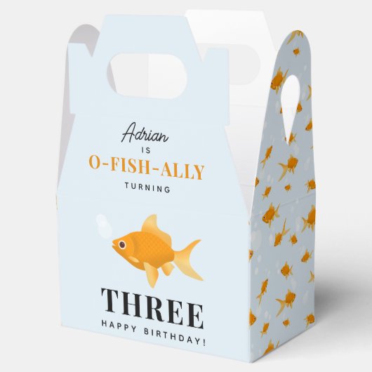 Schattigee Goudvis Zwemwater Kids Verjaardagsfeest Bedankdoosjes (Geopend)