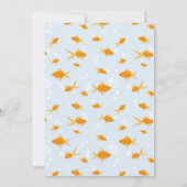 Schattigee Goudvis Zwemwater Kids Verjaardagsfeest Kaart (Achterkant)
