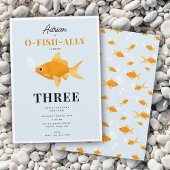 Schattigee Goudvis Zwemwater Kids Verjaardagsfeest Kaart