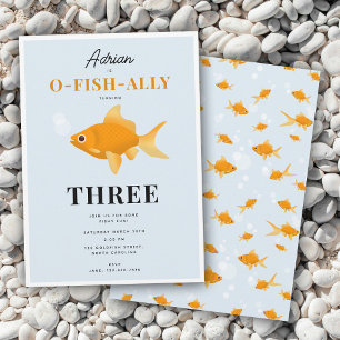 Schattigee Goudvis Zwemwater Kids Verjaardagsfeest Kaart