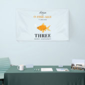 Schattigee Goudvis Zwemwater Kids Verjaardagsfeest Spandoek (Beurs)