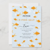 Schattigee goudvis zwemwater o Fish Ally Verjaarda Kaart (Voorkant)