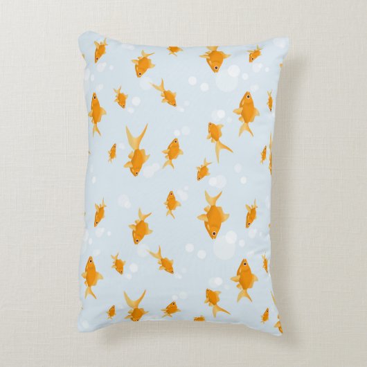 Schattigee goudvissen zwemmen in het water accent kussen (Achterkant (Verticaal))