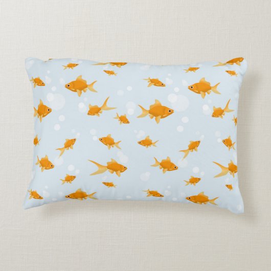 Schattigee goudvissen zwemmen in het water accent kussen (Achterkant)