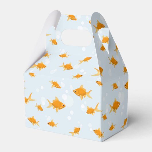 Schattigee goudvissen zwemmen in het water bedankdoosjes (Achterkant)