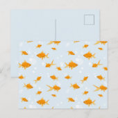 Schattigee goudvissen zwemmen in het water briefkaart (Voorkant / Achterkant)