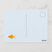 Schattigee goudvissen zwemmen in het water briefkaart (Achterkant)
