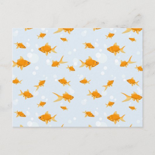 Schattigee goudvissen zwemmen in het water briefkaart (Voorkant)