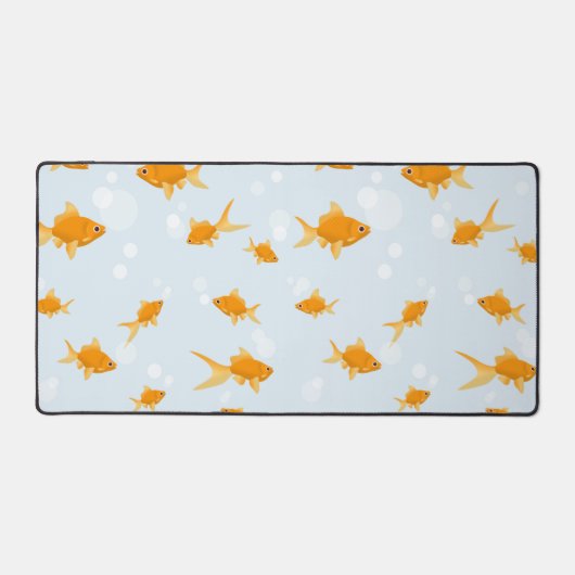 Schattigee goudvissen zwemmen in het water bureaumat (Voorkant)