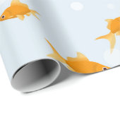 Schattigee goudvissen zwemmen in het water cadeaupapier (Rol Hoek)
