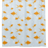 Schattigee goudvissen zwemmen in het water douchegordijn (Voorkant)