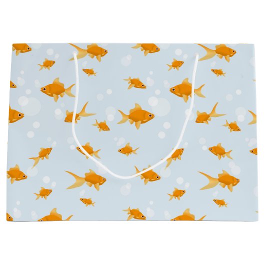 Schattigee goudvissen zwemmen in het water groot cadeauzakje (Voorkant)