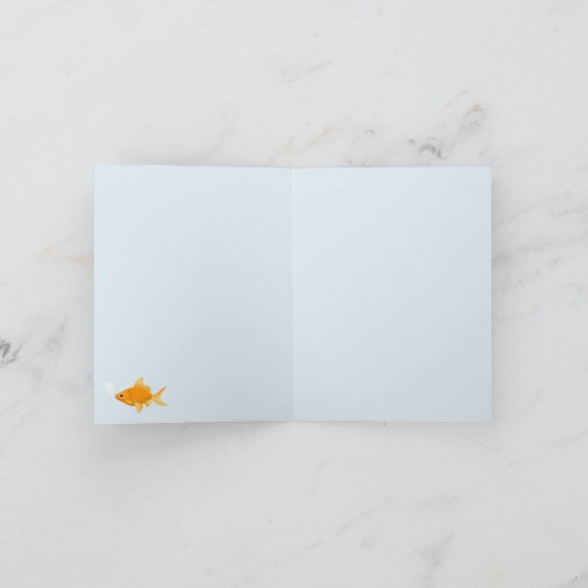 Schattigee goudvissen zwemmen in het water kaart (Binnen)