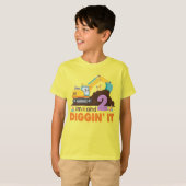 Schattigee graafmachine I'm 2 en Diggin' IT Design T-shirt (Voorkant volledig)