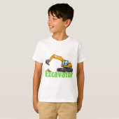 Schattigee graafmachine Kinder T-shirt (Voorkant volledig)