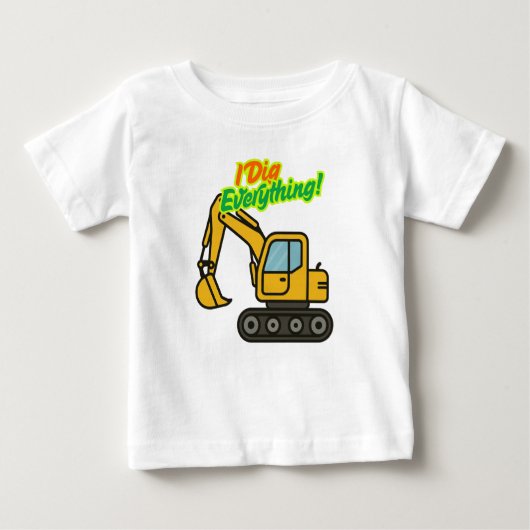 Schattigee graafmachine Kinder T-shirt - "Ik graaf (Voorkant)