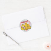 Schattigee graafmachine Valentijn's "Ik graaf je!" Ronde Sticker (Envelop)