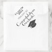 Schattigee Graduation Cap klasse van felicitaties Vierkante Sticker (Tas)