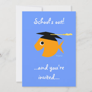 Schattigee Graduation Party Uitnodiging Goldfish o