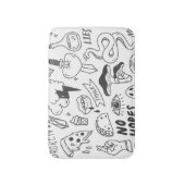 Schattigee Graffiti: Doodle Art Set. Badmat (Voorkant Verticaal)