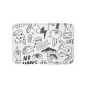 Schattigee Graffiti: Doodle Art Set. Badmat (Voorkant)