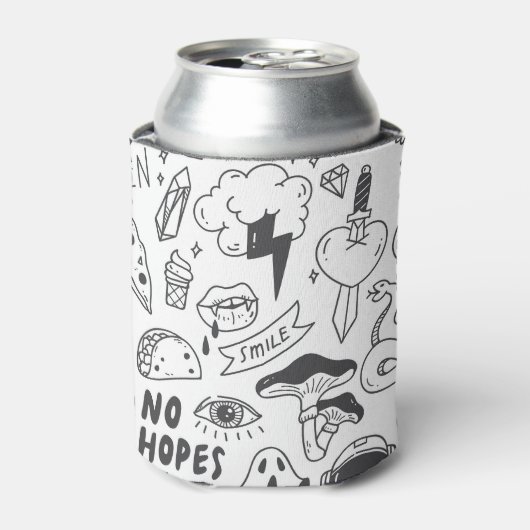 Schattigee Graffiti: Doodle Art Set. Blikjeskoeler (Blikje Voorkant)