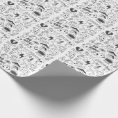 Schattigee Graffiti: Doodle Art Set. Cadeaupapier (Hoek)