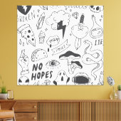 Schattigee Graffiti: Doodle Art Set. Canvas Afdruk (Insitu (Woonkamer))