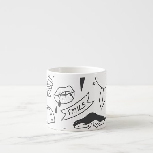 Schattigee Graffiti: Doodle Art Set. Espresso Kop (Voorkant)