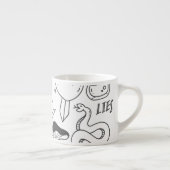 Schattigee Graffiti: Doodle Art Set. Espresso Kop (Rechts)