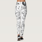Schattigee Graffiti: Doodle Art Set. Leggings (Achterkant)