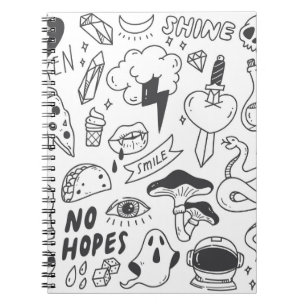 Schattigee Graffiti: Doodle Art Set. Notitieboek
