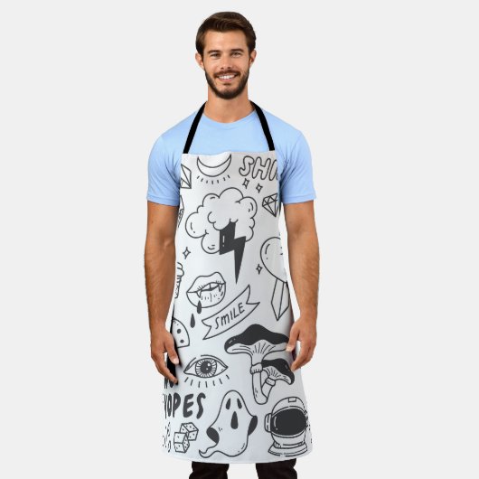 Schattigee Graffiti: Doodle Art Set. Schort (Gedragen)