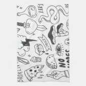 Schattigee Graffiti: Doodle Art Set. Theedoek (Verticaal)