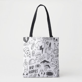 Schattigee Graffiti: Doodle Art Set. Tote Bag