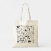 Schattigee Graffiti: Doodle Art Set. Tote Bag (Achterkant)