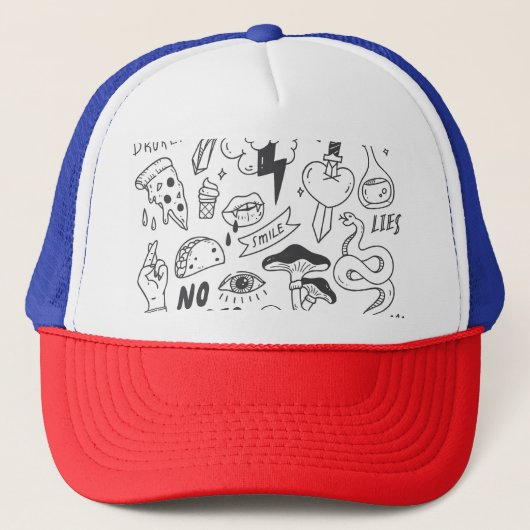 Schattigee Graffiti: Doodle Art Set. Trucker Pet (Voorkant)
