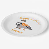 Schattigee grafiek - NUMBAT- Wilde dieren- Feest Papieren Bordje (Gekanteld)