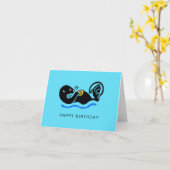 Schattigee grafiek- Zee OTTER- Behoud - Natuur Kaart (Gele Bloem)