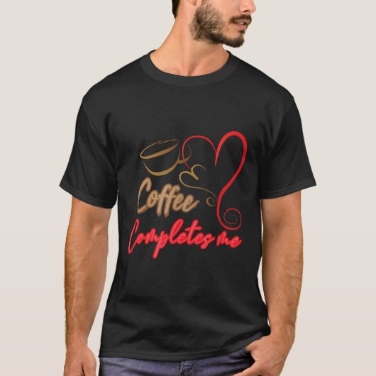 Schattigee grafische hartbeker voor koffieliefhebb t-shirt (Voorkant)