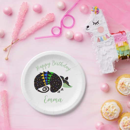 Schattigee graphic ARMADILLO - Happy Birthday - Fe Papieren Bordje (Feest)