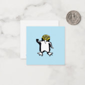 Schattigee Graphic PENGUIN- Wilde dieren- Ocean Bl Notitiekaartje (Voorkant / Achterkant in situ)