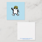 Schattigee Graphic PENGUIN- Wilde dieren- Ocean Bl Notitiekaartje (Voorkant / Achterkant)