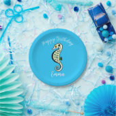 Schattigee graphic SEAHORSE -Happy Birthday - Fees Papieren Bordje (Feest)
