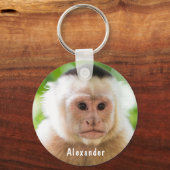 Schattigee & Grappige Aap Gepersonaliseerde Kinder Sleutelhanger (Voorkant)