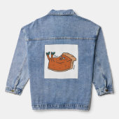 Schattigee grappige angstige pompoentaart - Grappi Denim Jacket (Achterkant)