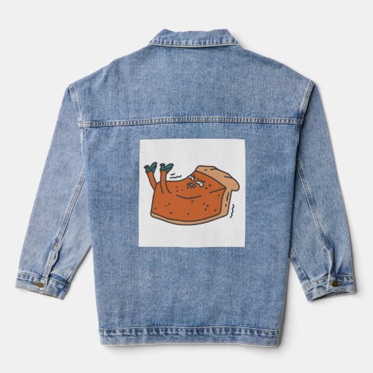 Schattigee grappige angstige pompoentaart - Grappi Denim Jacket (Achterkant)