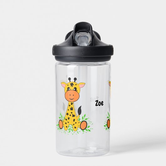 Schattigee grappige baby giraffe kinder waterfles (Voorkant)