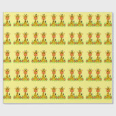 Schattigee grappige baby giraffe voor kinderen op cadeaupapier (Vlak)