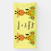 Schattigee grappige baby giraffe voor kinderen op  spandoek (Verticaal)